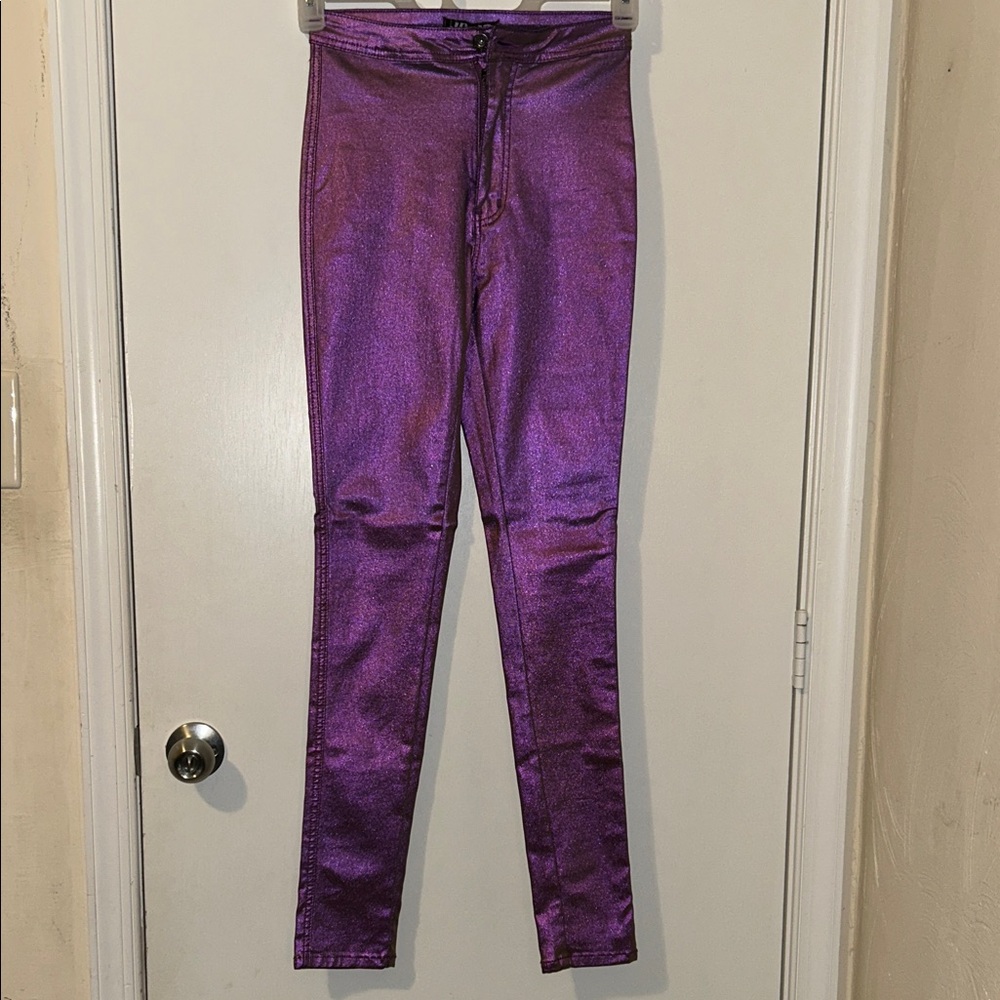 Purple Ankle-Length Women's Pants